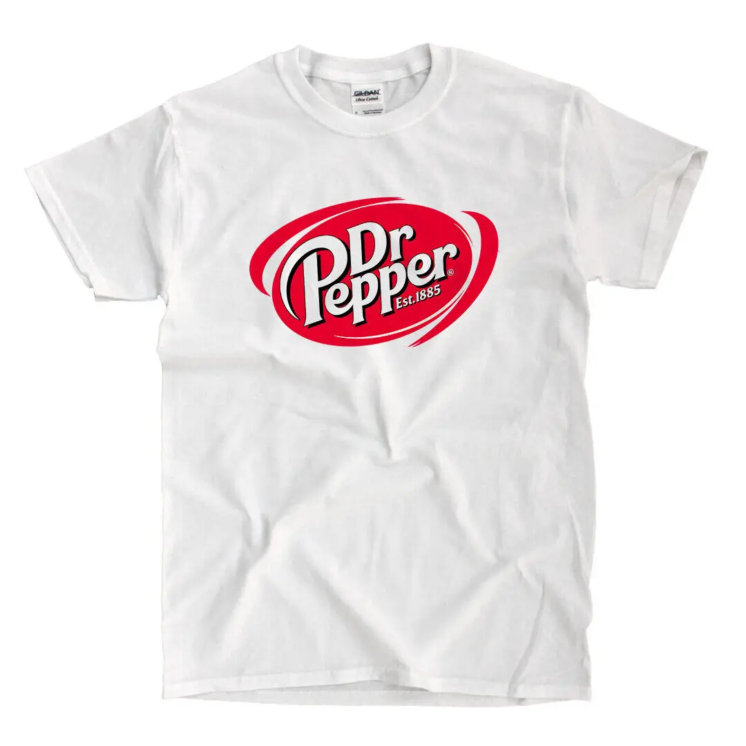Dr Pepper-Camicia Bianca-Spedizione Veloce! Alta Qualità! Maniche Lunghe