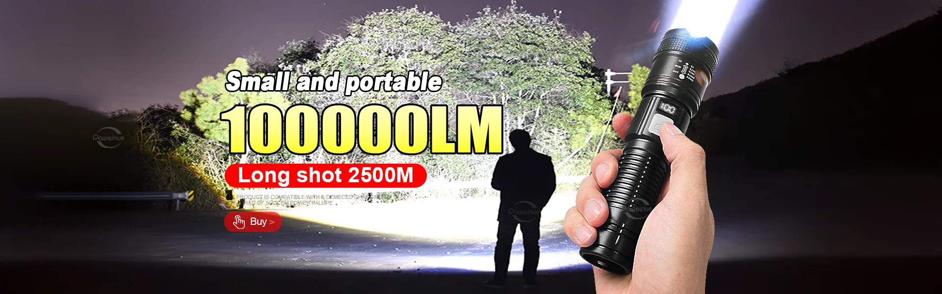 Description Picture 2 of itemNewest High Power LED Flashlight Rechargeable Type-c Flashlight 18650 Long Range Tactical Flash Light Super Bright Torch Fishing