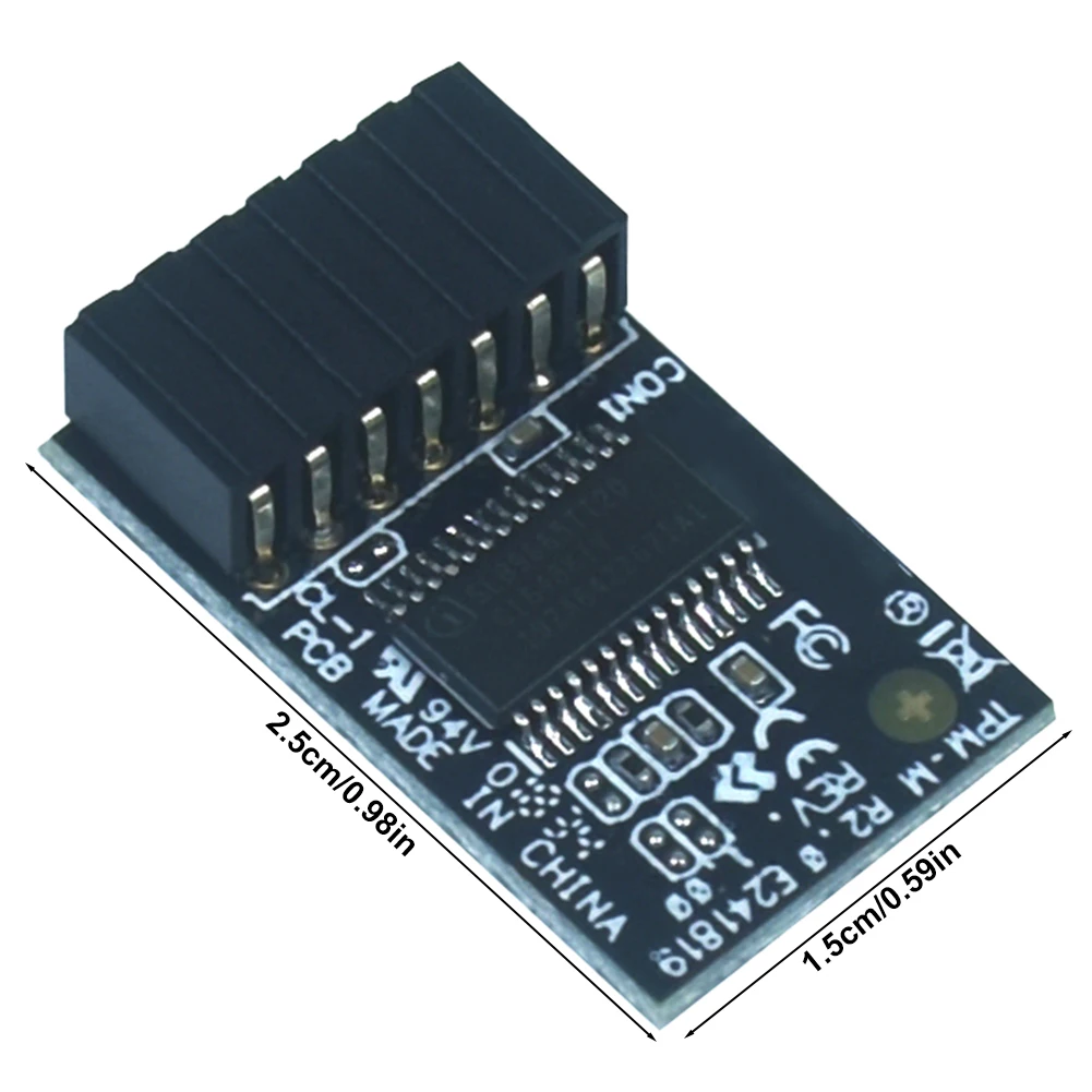 Asus TPM-M TPM 모듈, 15x25mm 14-1 핀, Trusted Platform (TPM) 모듈, Asus 마더보드용 컴퓨터 TPM-M R2.0