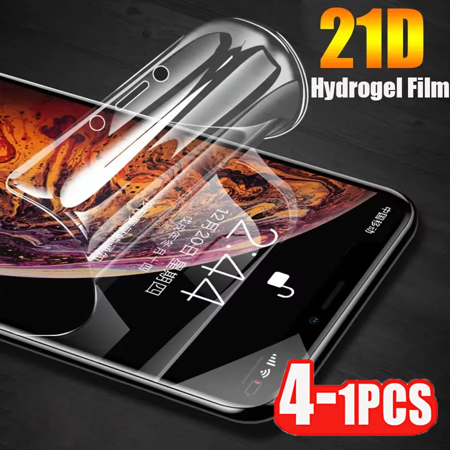Premium Silicone Hydrogel Full Cover Soft Screen Protector (1-4 Pack)
