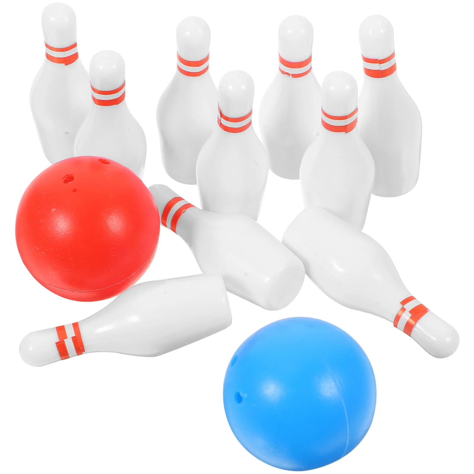 

2 Sets Toy Bowling Ball Mini Playset House Decorations for Home Micro Scene Model Ceramics Gift