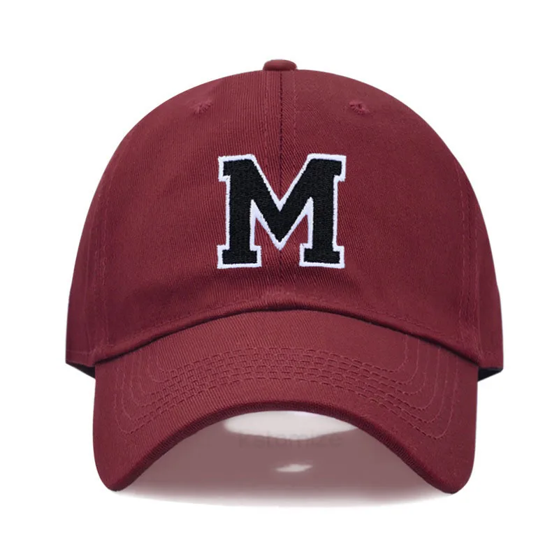 Initials Letters A-Z Embroidery Baseball Cap For Men Women Soft Cotton Fashion Dad Hat Adjustable Wholesale Dropshipping 3