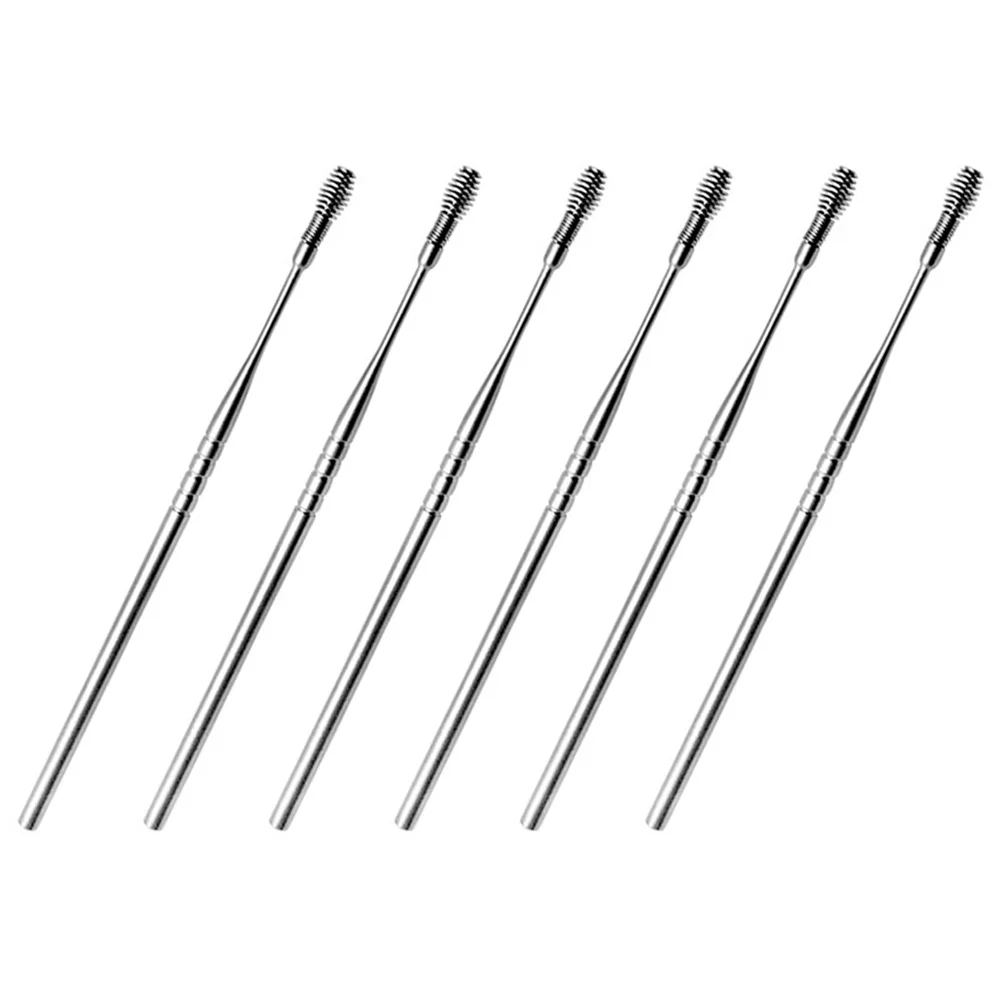 

6 Pcs Ear Pick Picking Tool Spiral Wax Remover Clean Spring Stainless Steel Spoon Picker Earwax Digger