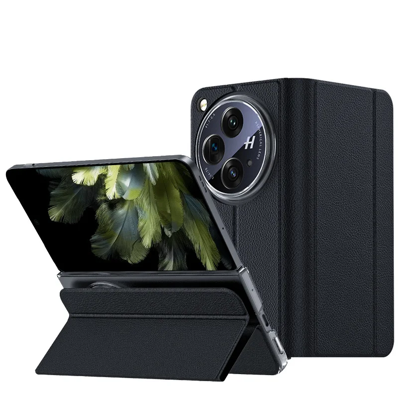 Leather Back Cover For Oppo find n3 Case Bumper hard stand Shockproof Coque Oppo find n3 Capa