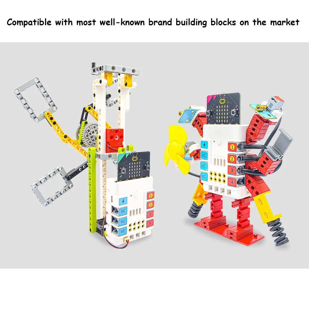 Micro:bit Nezha 48 IN 1 Inventors Kits 400+Building Blocks Support Makecode MicroPython JavaScript C++ Kid Programming Education