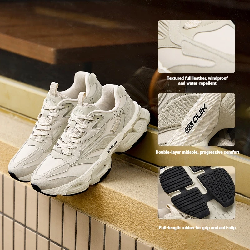 361 Degrees Men Sport Shoes New Casual Retro Classic Versatile Breathable Stable Cushioning Thick-soled Male Sneakers 672446761