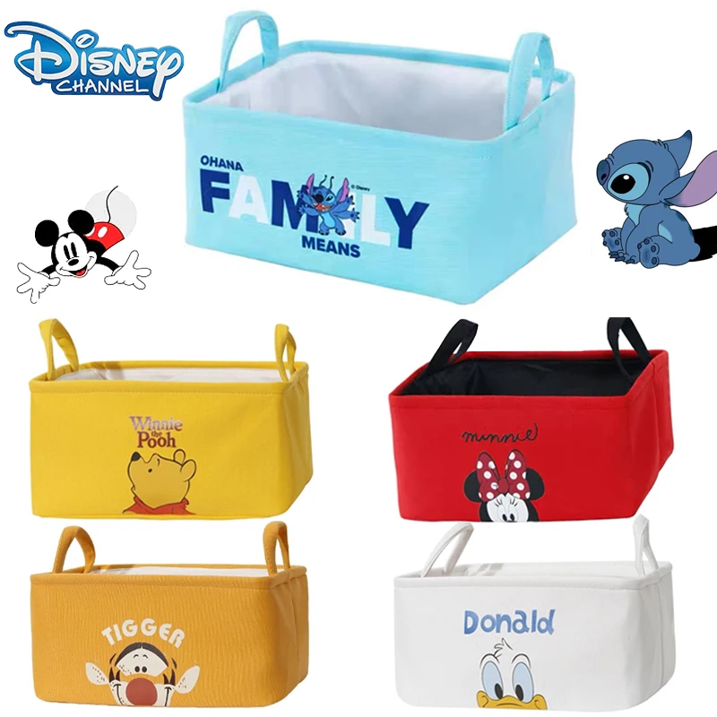 

Disney Stitch Toy Storage Bag Cartoon Mickey Minnie Mouse Sock Storage Basket Donald Duck Winnie The Pooh Underwear Storage