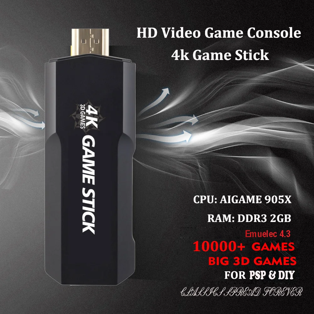 Vídeo Game Retrô Stick GD10 - 15, 30 ou 40 MIL JOGOS - 2 Controles sem Fio  - F