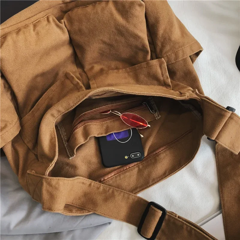 Canvas Shoulder Bags Large Capacity For Women Leisure Travel