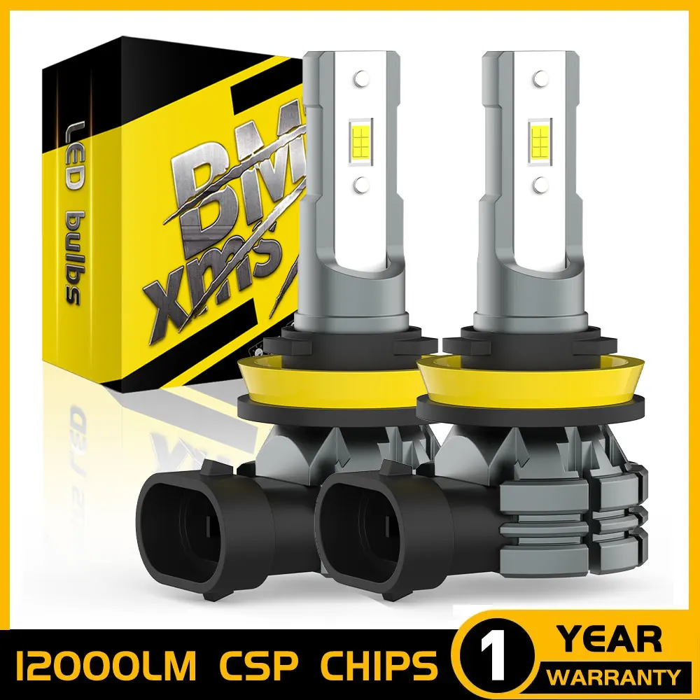 

BMTxms 2X H8 H9 H11 LED Headlight Fog Light Bulb PTF H16JP 9005 HB3 9006 HB4 H11 H8 Led Headlights Fog Lamp Car Driving Lamp DRL