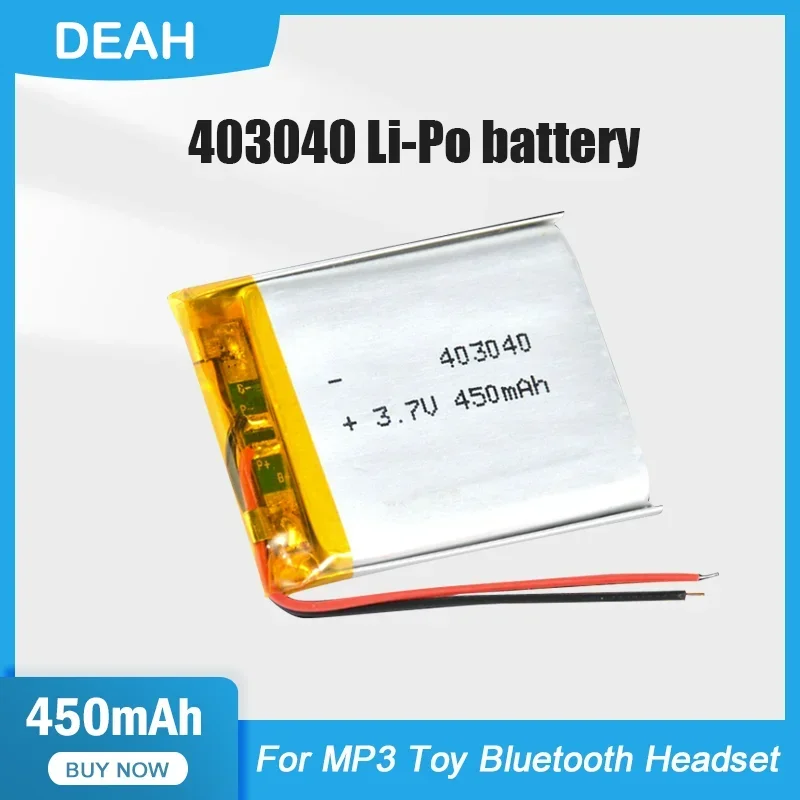 1-2PCS-3-7V-450mAh-403040-043040-3-7V-450mAh-Lithium-Polymer ...