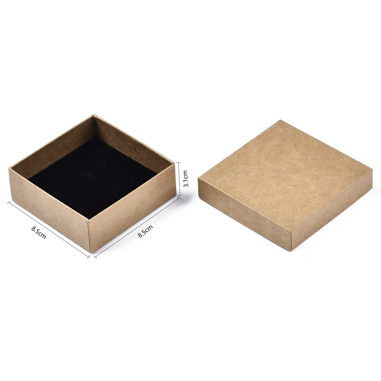 12pcs Cardboard Jewelry Set Gift Box Ring Necklace Bracelets Earring Gift  Packaging Boxes With Sponge Inside Rectangle