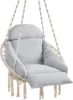 Hanging Chair, Hammock Chair with Large, Thick Cushion, Chair for Bedroom, Patio, Balcony, Garden, Living Room 4
