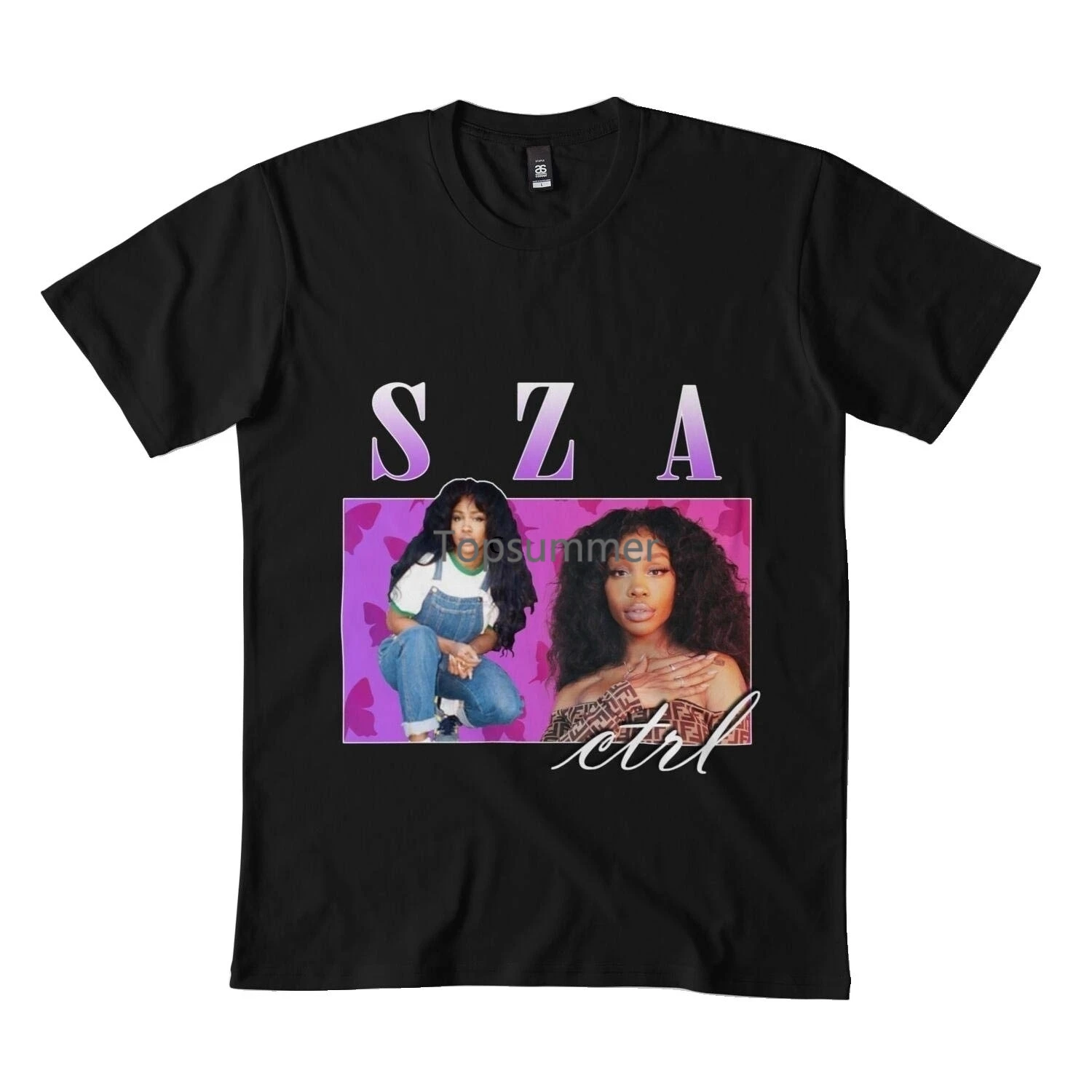 

Sza Retro Vintage Hip Hop Tee 90 S Aesthetic T-Shirt Dmn Black