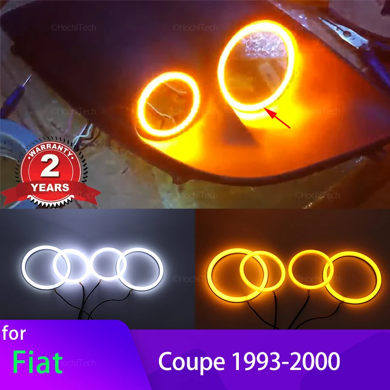 Switchback Cotton Light Halo Rings Drl Led Angel Eyes Kit Per Fiat Coupe 1993-2000 Daytime Running Light Cars Headlight Retrofit