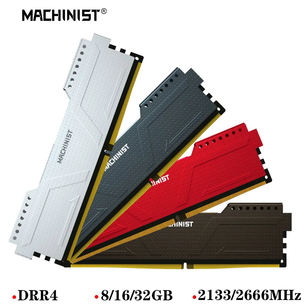 

Оперативная память MACHINIST DDR4 8 ГБ/16 ГБ/32 ГБ, память 2133 МГц 2666 МГц, память для настольного сервера с радиатором, ОЗУ