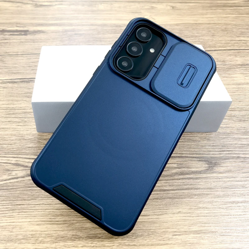 Duty Rugged Armor Matte Phone Case with Anti-Smudge Slide Camera Protector