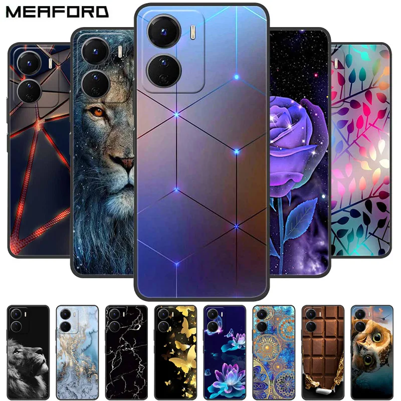Cover Per Vivo Y16 Con Supporto Anello 360° – Ibrida TPU/PC Antiurdo – Nero – TEYYOS