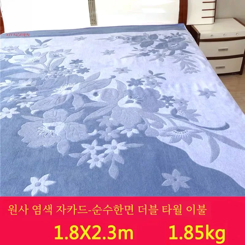 빈티지 스타일 목화 수건 이불 더블 사람 여름 커버 두꺼운 자카드 대형 수건 이불 전체 면화 몰려 이불