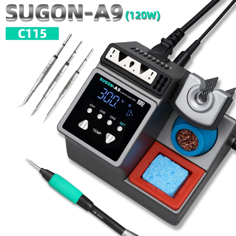 SUGON A9 Soldering Station Compatible With 210/245/115 Handle Welding Repair Station Suitable For Mobile Phone BGA PCB Repair image 9