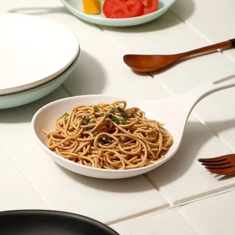 Korean Handheld Dish Spoon Tray Fries Fried Chicken Snack Plate Fruit Dessert Cake Platter 1pcs dish plate