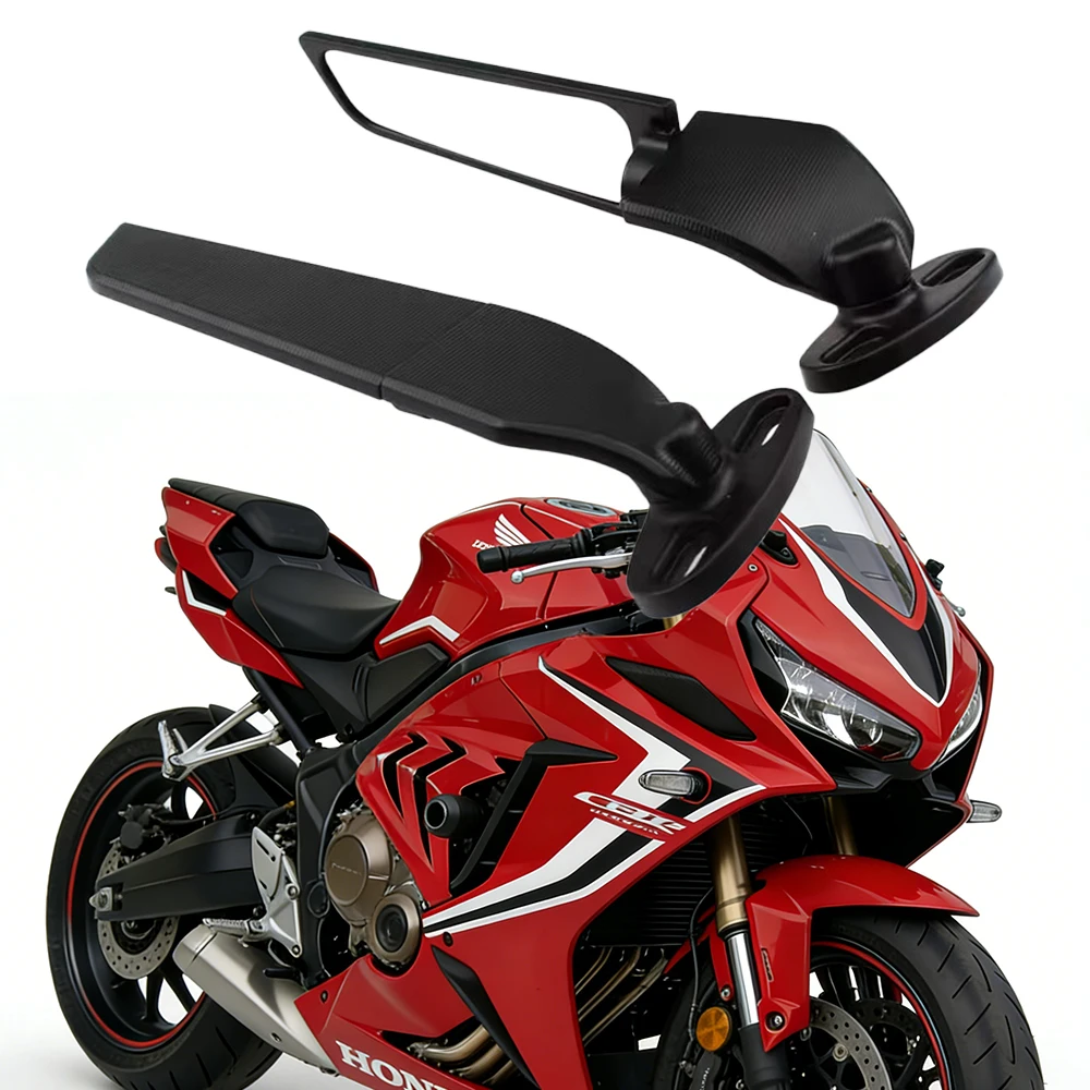 야마하 YZF R1 R6 R3 스즈키 GSXR 가와사키 닌자 혼다 CBR BMW S1000RR용 범용 조절식 윈드 윙 오토바이 사이드 미러