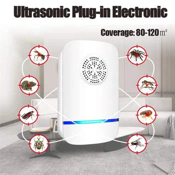 초음파 플러그인 전자 쥐, 설치류, 모기 퇴치제, 사무실, 가정, 자동차에 적합, 1 개 상품 이미지