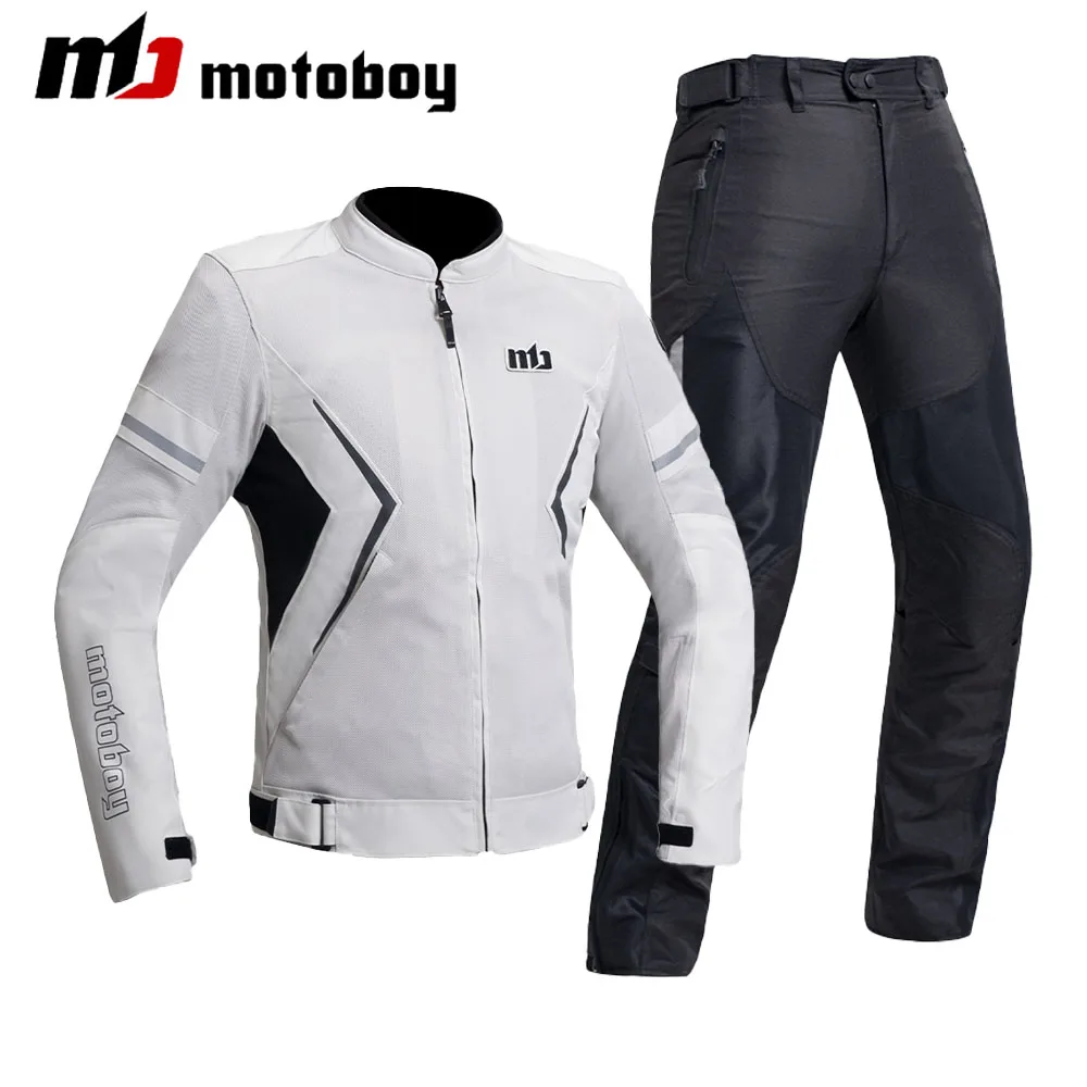 

Motorcycle Jacket Breathable Men Moto Jacket+pants Motocross Suit Touring Motorbike Riding Set Protective Gear