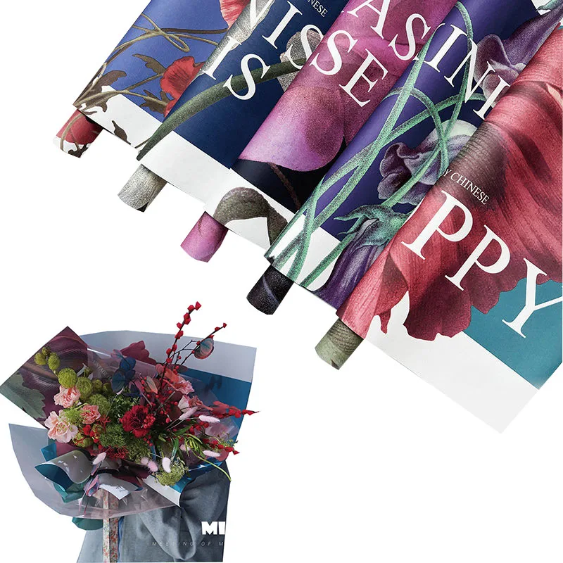 

10pcs 54x54cm Retro Handmade Craft Flower Wrapping Paper Chinese Classical Waterproof Bouquet Florist Gift Packaing PaperSupply