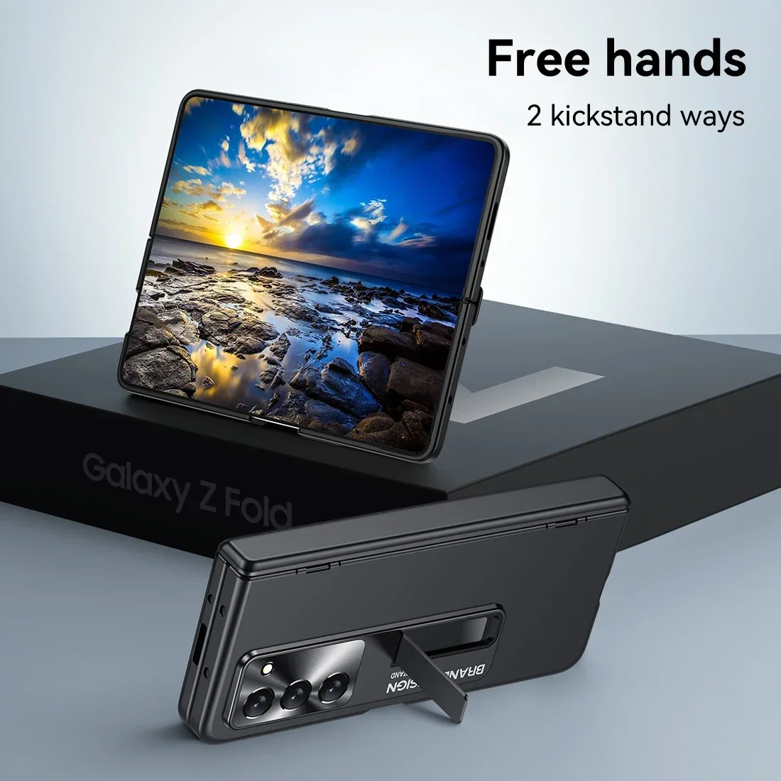 For Samsung Galaxy Z Fold 5 Case Full Hinge Protection Cover Built-in Screen Protector Kickstand Slim Shockproof Phone Case