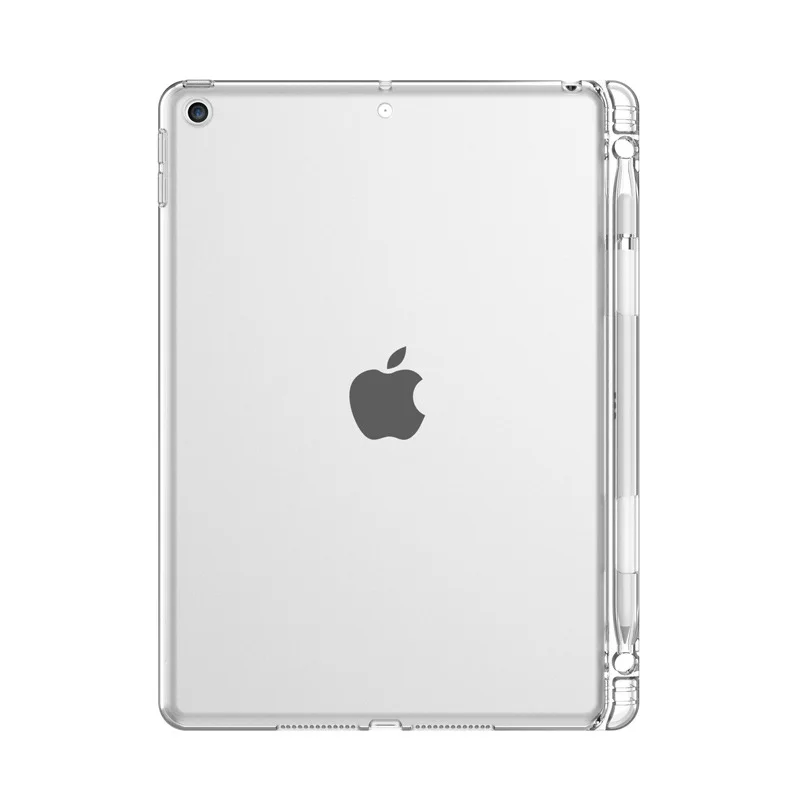 Transparent iPad Case with Pencil Holder and Durable TPU Cover