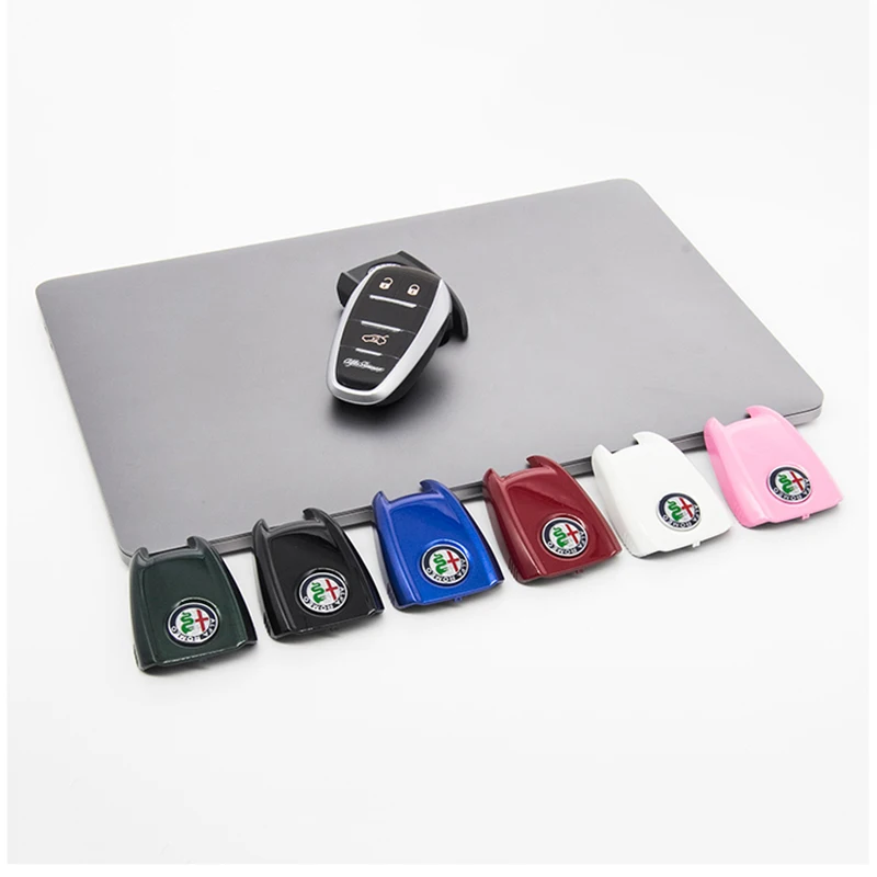 Key Case Car Key Cover Replacement Key Case for Alfa Romeo Giulia Stelvio Tonale Carbon Fiber Style