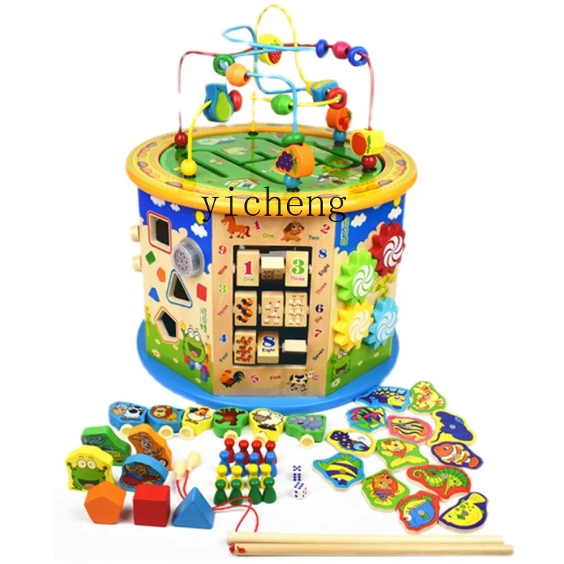 

YY Children's Multi-Functional Bead-Stringing Toy Early Education Treasure Chest Boys and Girls Intellectual Brain Toys