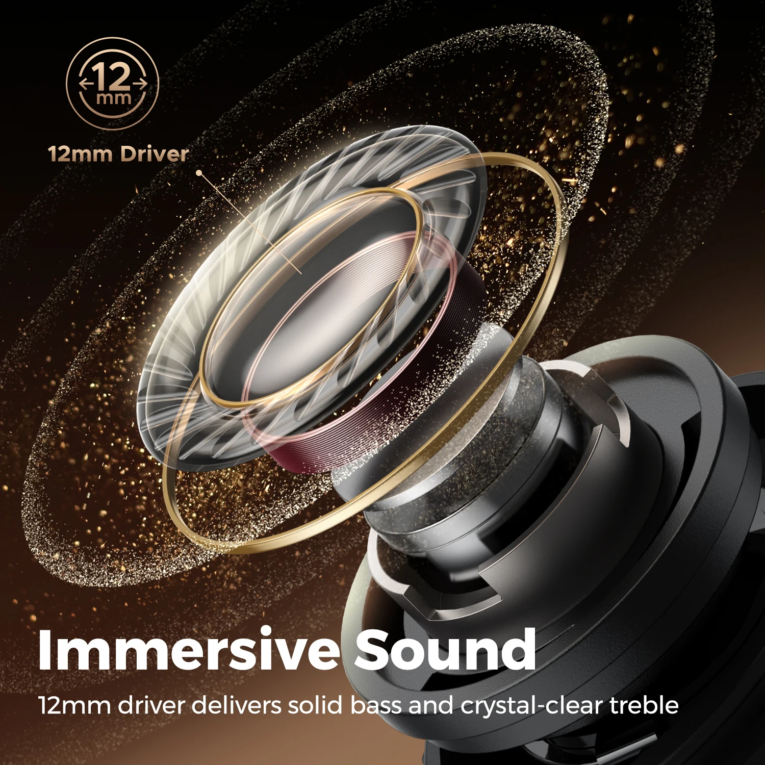 SoundPEATS Life 무선 이어폰, 선명한 통화용 AI ENC, 액티브 노이즈 캔슬링, 블루투스 V5.2 이어버드, 마이크 4 개, 12mm 드라이버