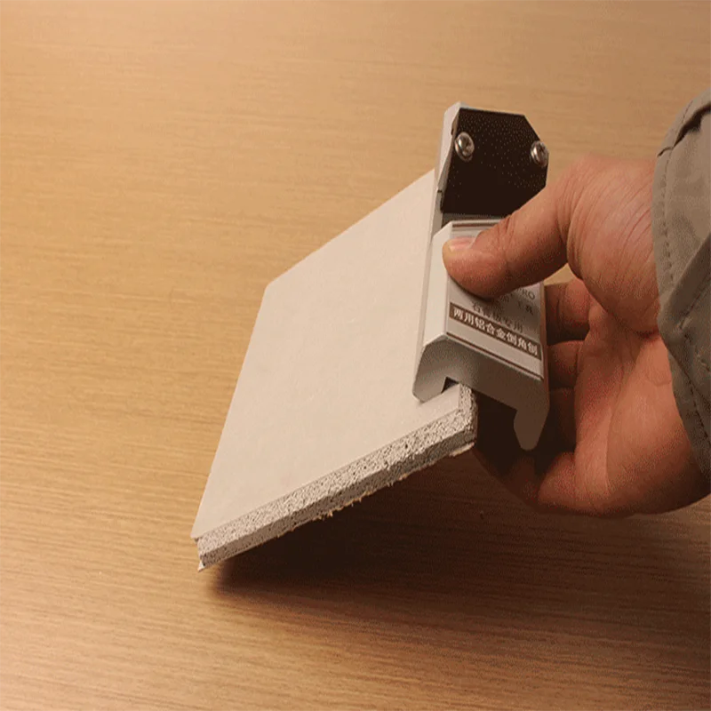 Gypsum Board Edge Trimmer Chamfering Planer Woodworking Planer 45 Degree Angle Aluminum Alloy Hand Tool