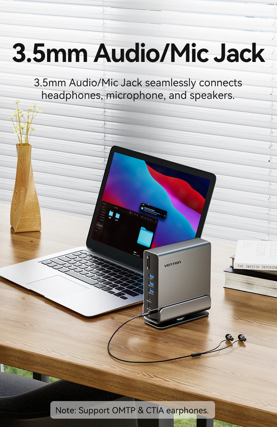 USB C HUB Docking Station to HDMI 4K@60Hz DP Four-Screen MST Display USB 3.2 A R