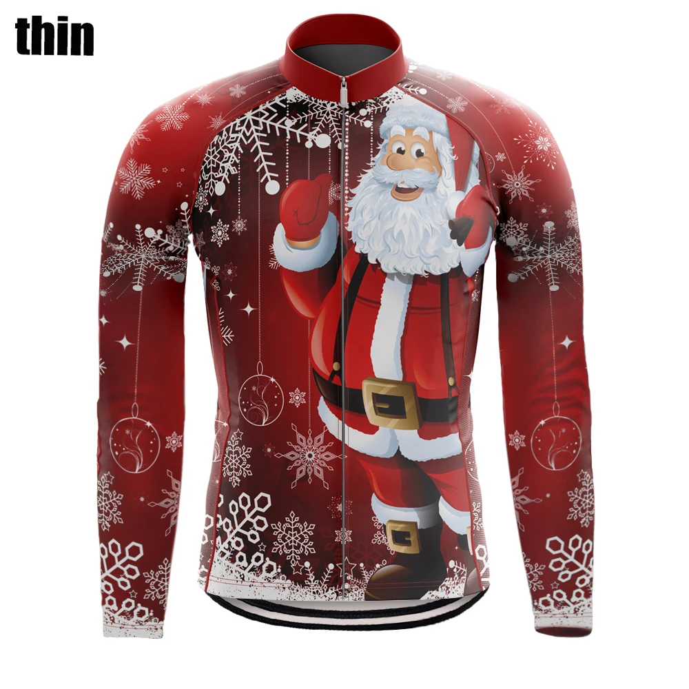 thumbnail image 1 of 2020 Nueva camiseta de ciclismo de manga larga de Papá Noel para invierno, cálida, primavera y otoño, fina, para bicicleta de montaña, varios estilos, 1 of 5