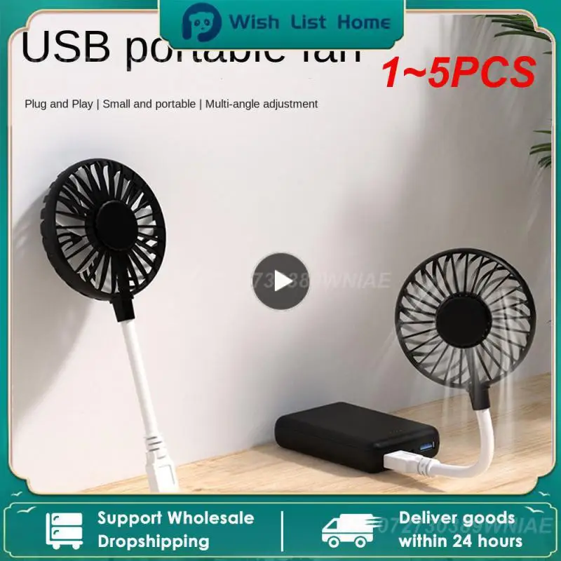 미니 핸드헬드 선풍기 휴대용 선풍기, USB 충전식 무소음 사무실 테이블, 소형 선풍기 사용, 노트북 보조배터리 냉각 기기, 1 ~ 5 개  Best5