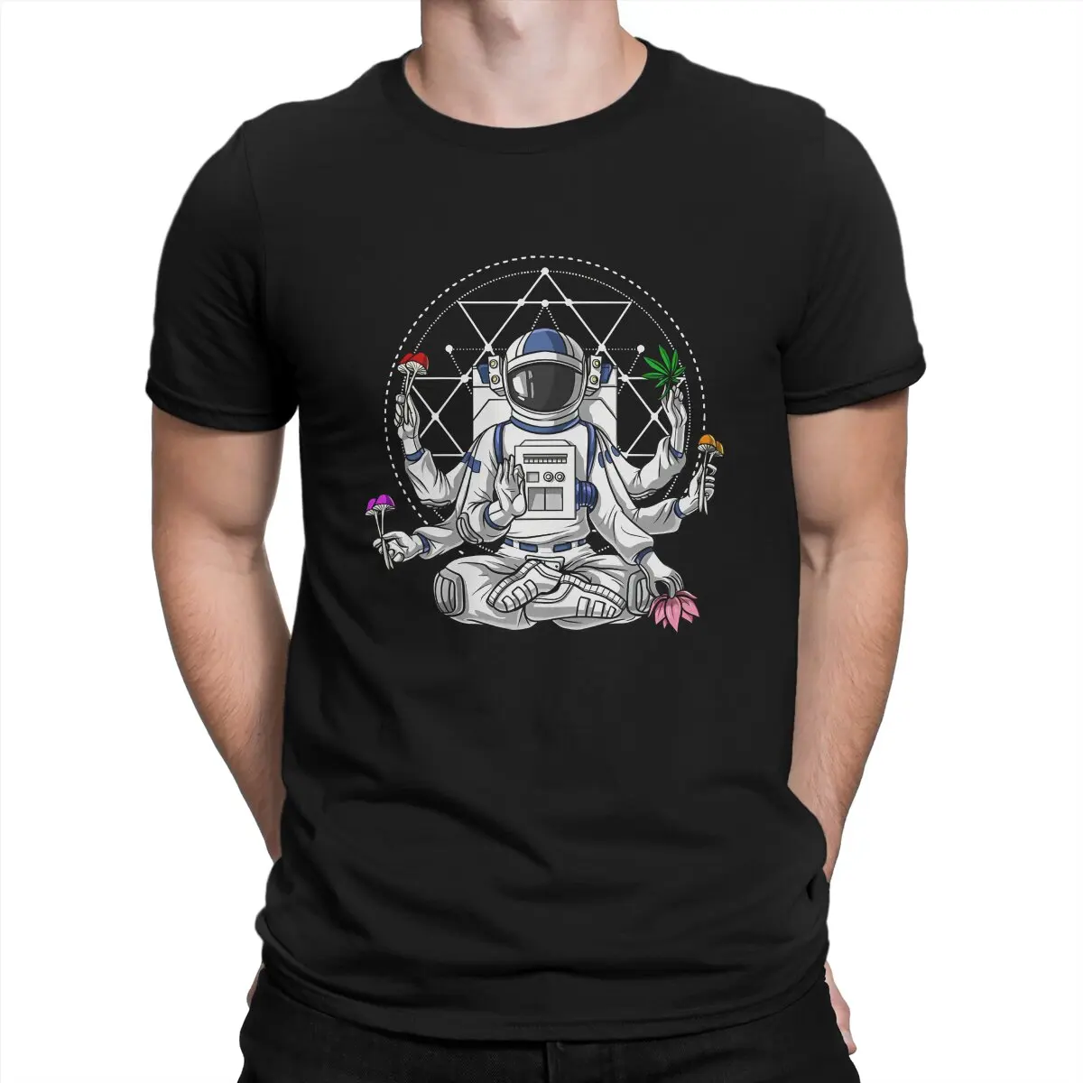 thumbnail image 1 of Camiseta psiconauta psicodélica de astronauta, impresionante camiseta de algodón puro, camiseta de manga corta, camiseta de psiconautas, ropa clásica de cuello redondo, 1 of 7