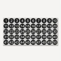 Waterproof Numbered Digital Label Stickers for DIY Crafts and Organization (Black)