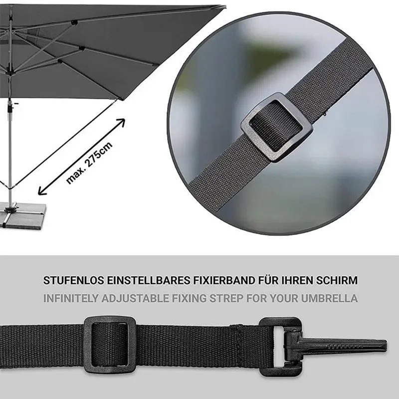 Umbrella Wind Strap Stabilizer Patio Umbrella Wind Protection For Large Cantilever Umbrellas Weatherproof Adjustable Fixed Band
