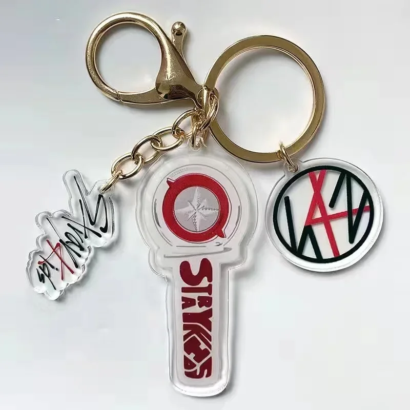 KPOP TWICE EXO Ateez Creative Three-Piece Keyring Acrylic Keychain Three Piece Set Pendant Accessories For Fans Gifts 5