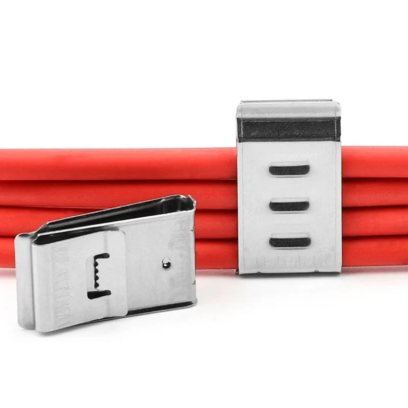 30/50Pcs Solar Panel Cable Clips PV Stainless Steel 4-Wire Wire Clip for Solar Panel Wiring Management solar panel clips
