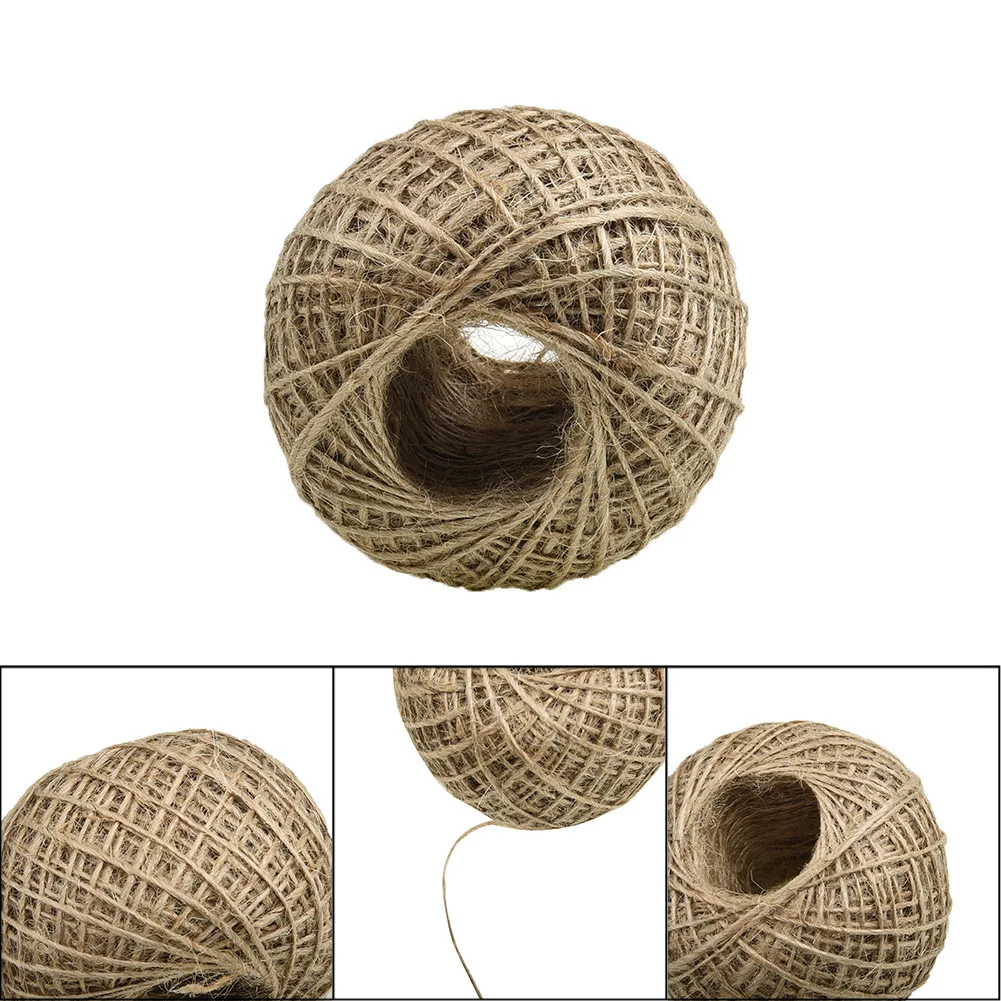 2x 100m/roll Natural Jute Rope Twine String Cord For Scrapbooking