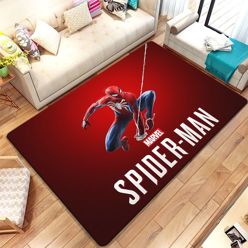 Spider Man HD Art Printed Carpet Living Room Toilet Entry Door Home Decor Sofa Bed Chair Table Rug Non-slip Picnic Mat imitated cashmere carpet,non slip carpet,plush carpet,decorative carpet