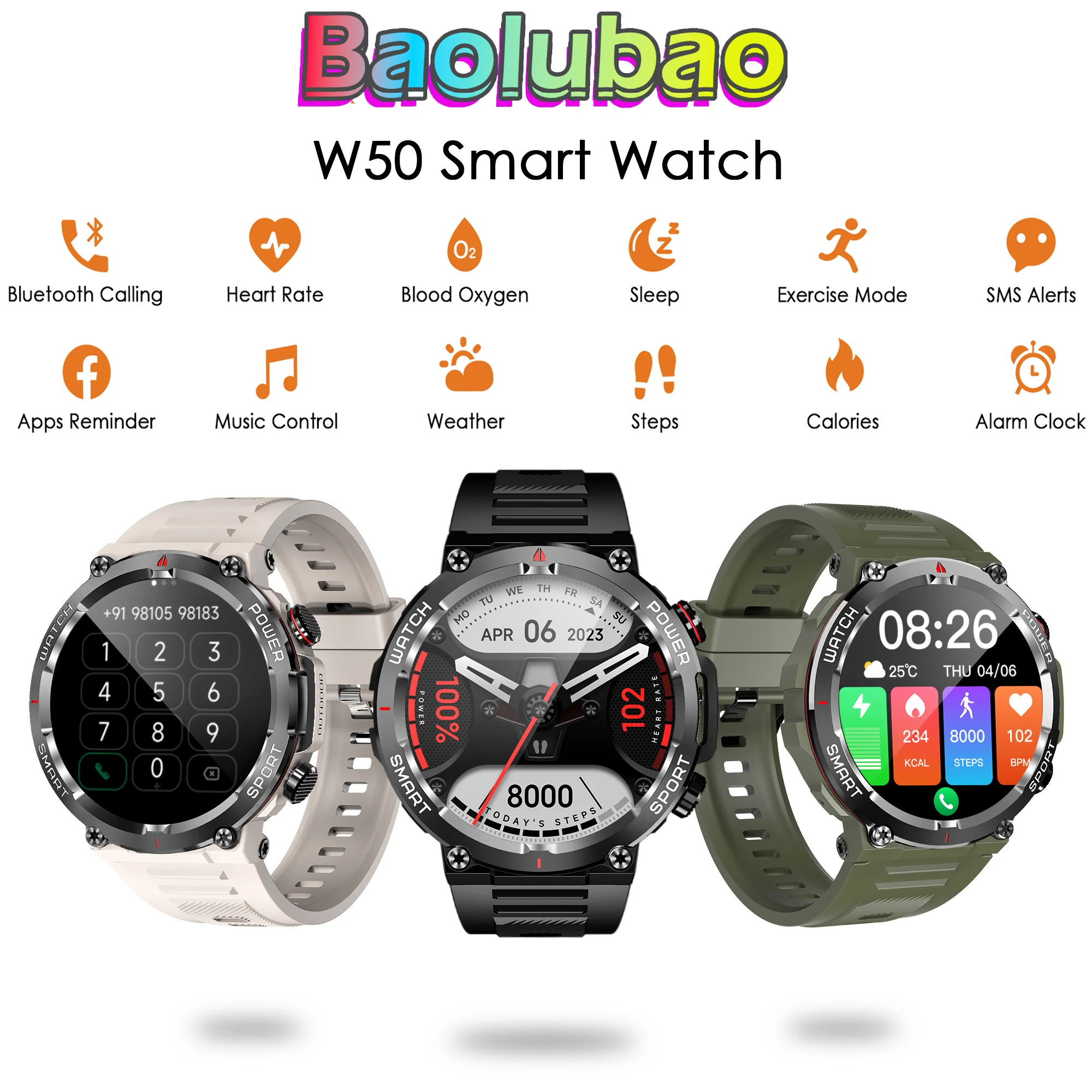 350mAh Bluetooth Call Smart Watch Men Sports Fitness Watches Heart Monitor Waterproof 1.85"HD Smartwatch for Iphone and Android
