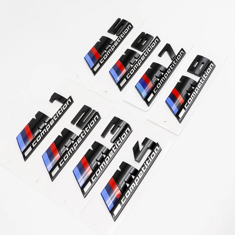 3D 로고 스티커 BMW M 스포츠 3색 엠블럼 배지 (M1 M2 M3 M4 M5 M6 M7 M8 X1 X3 X5 X6 방수 펜더 트렁크 액세서리)