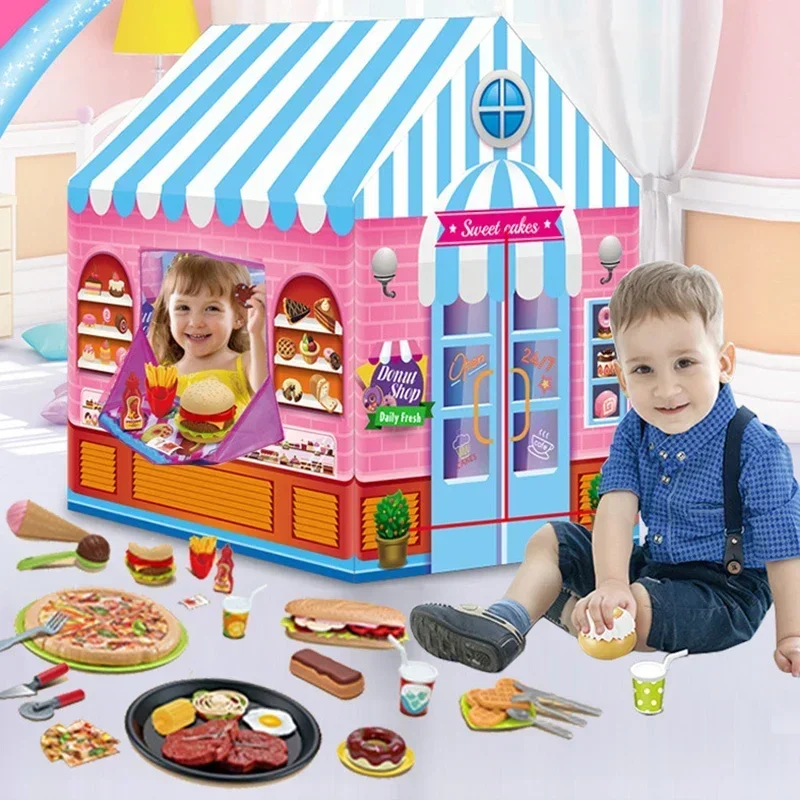 

Children's Folding Play Tents Playhouse Indoor Outdoor Kids Boy Toddler Large Gifts for Boys Girls