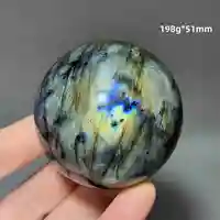 Boule de quartz labradorite naturelle de haute qualité, minérale, pour Reiki, méditation spirituelle, traitement des chakras, divination, décoration intérieure, cadeau 3