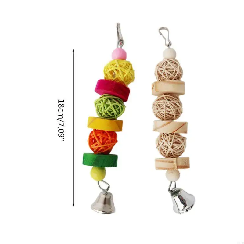 E1PB Bird Chew Toy Parrot Entertainment Blocks Cage for Cockatiel Conure